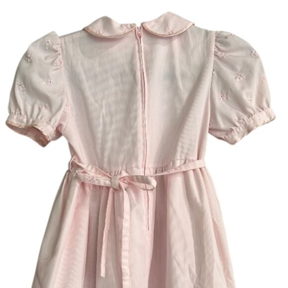 Vtg Cheazioni Brigitte Girls Pink Dress Sz 8 Made in Italy Embroidered Girl Era - Picture 9 of 9